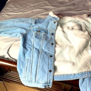 Fluffy Jean Jacket